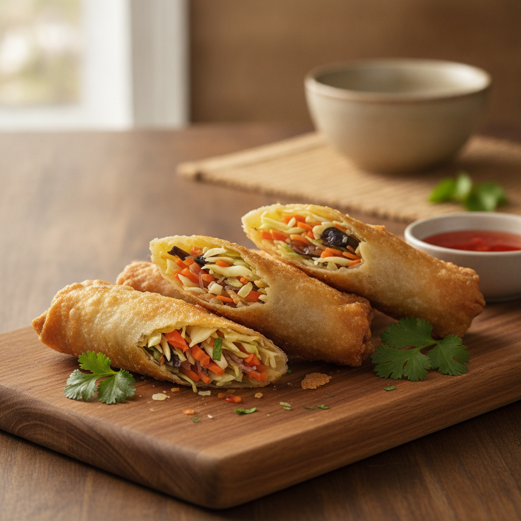 vegetable egg rolls —  no people or no text